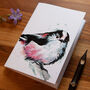 Inky Long Tailed Tit Eco A6 Notebook, thumbnail 1 of 7