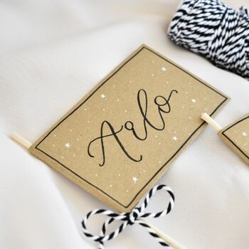 Personalised Birthday Cake Flag Topper Decoration, 3 of 8