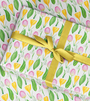 Crocus Tulip Wrapping Paper Roll Or Folded, 2 of 3