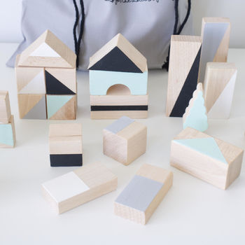 Mint And Monochrome Wooden Blocks, 6 of 7