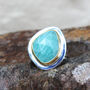 Amazonite Gemstone Adjustable Sterling Silver Ring, thumbnail 5 of 7