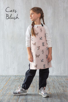 Children’s Dog Print Apron | Kids Aprons With Cat, Duck And Bunny Prints, 2 of 12
