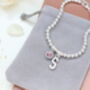 Personalised Initial And Birthstone Charm Bracelet, thumbnail 8 of 10