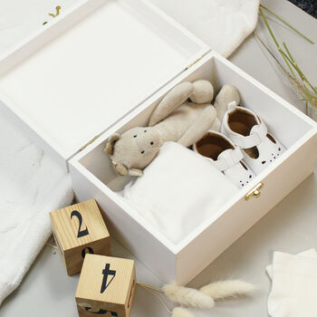 Personalised New Baby Boy Animal Wooden Memory Box, 6 of 6