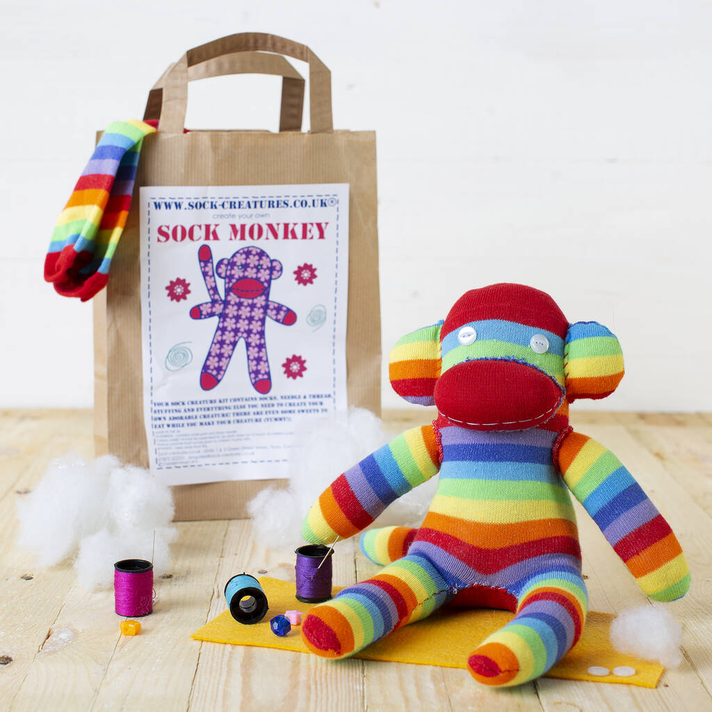 Make Your Own Sock Monkey Sewing Craft Kit, 1 of 6
