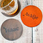 Personalised Leather Coaster, Place Setting, thumbnail 3 of 3