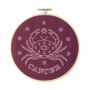 Cancer Zodiac Embroidery Hoop Kit, thumbnail 4 of 6