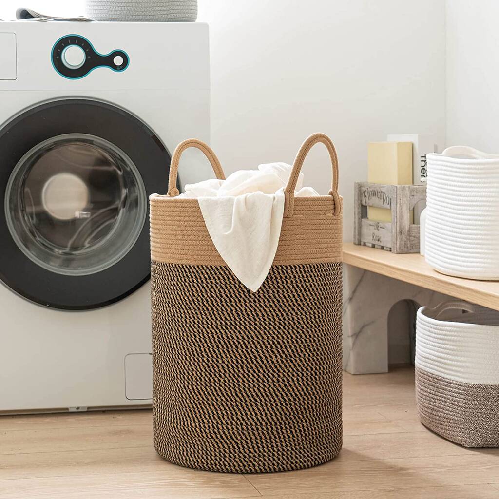 Wicker Laundry Tall Slim Basket Clothes Hamper By Momentum