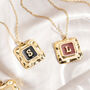 Vintage Initial Necklace Personalised Various Colours, thumbnail 1 of 6