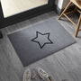 Scandi Star Doormat | Black, thumbnail 4 of 7