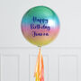 Personalised Ombre Rainbow Inflated Orb Balloon, thumbnail 2 of 2