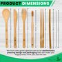 Reusable Brown Bamboo Cutlery Travel Set, thumbnail 8 of 11