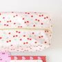 Love Heart Cherry Print Makeup Bag With Enamel Zip Pull, thumbnail 3 of 4