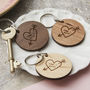 Personalised Carved Heart Keyring, thumbnail 1 of 8