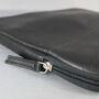Black Leather Laptop Case With Gunmetal Zip, thumbnail 6 of 6