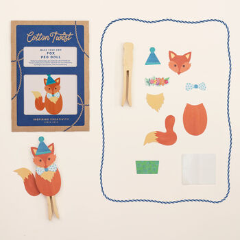 Make Your Own Fox Peg Doll Kit, 3 of 7