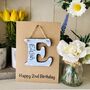Personalised 2nd Birthday Letter Wooden Keepsake Card, thumbnail 7 of 11