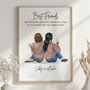 Personalised Best Friends Portrait Print Gift, thumbnail 1 of 6