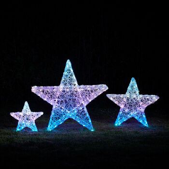 Twinky Smart LED Christmas Outdoor Star Light Trio, 9 of 12