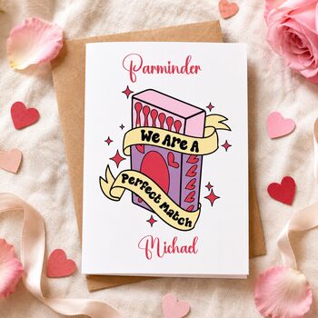 Personalised Perfect Match Valentine’s Card, 2 of 6