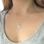 Sterling Silver Initial Disc Necklace, thumbnail 4 of 6