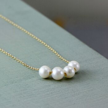 40th Birthday Floating Pearls Necklace, 5 of 10
