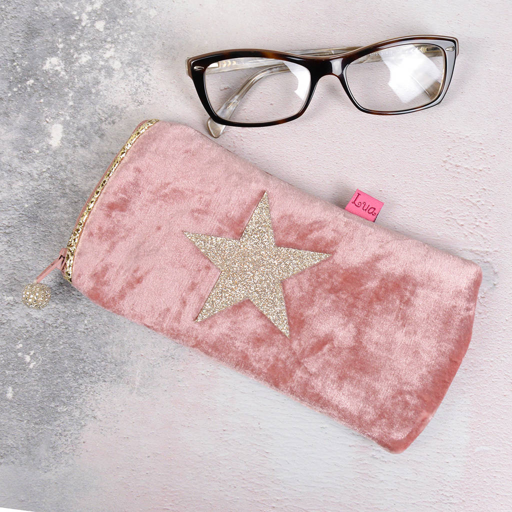 velvet star glasses case by home & glory
