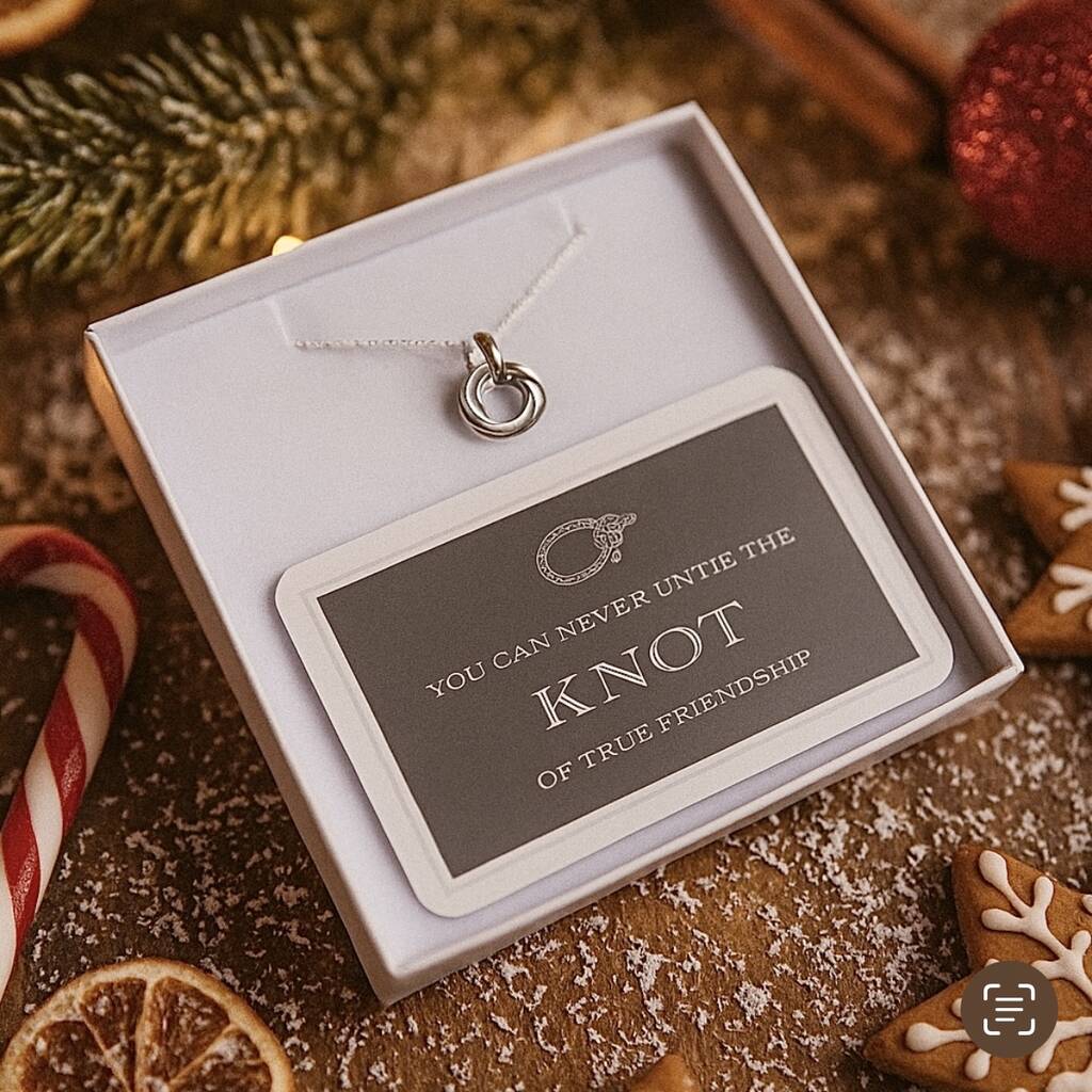 Knot Of Friendship Sterling Silver Necklace, 1 of 6