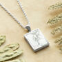 Engravable Sterling Silver And Howlite Necklace, thumbnail 1 of 4