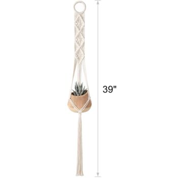 Pack Of Three Indoor Wall Hanging Planter Basket, 3 of 5