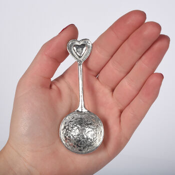 Heart Pewter Spoon 10th Tin Anniversary Gift, 2 of 8