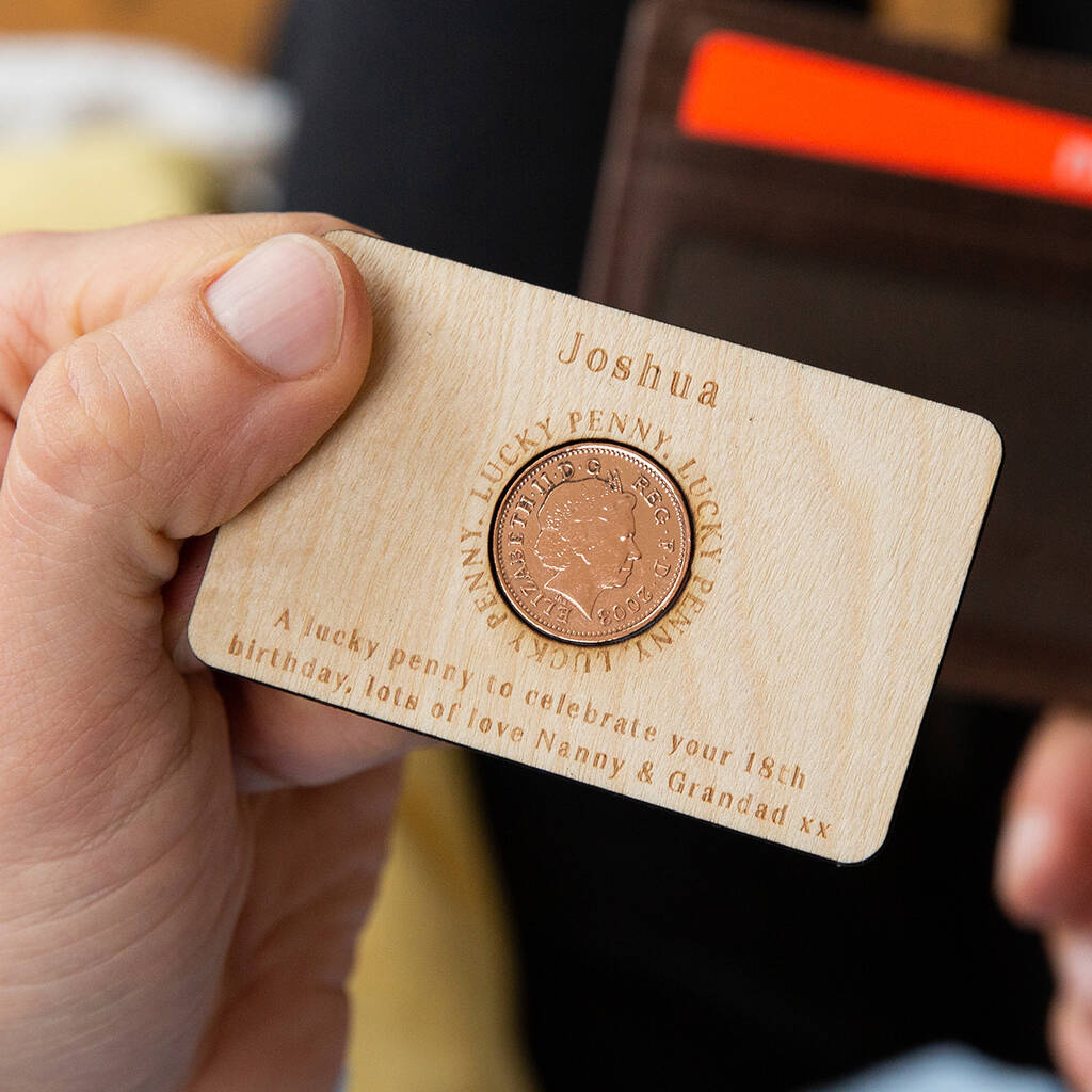 Image of 18th Birthday 2002 Penny Personalised Wallet Card