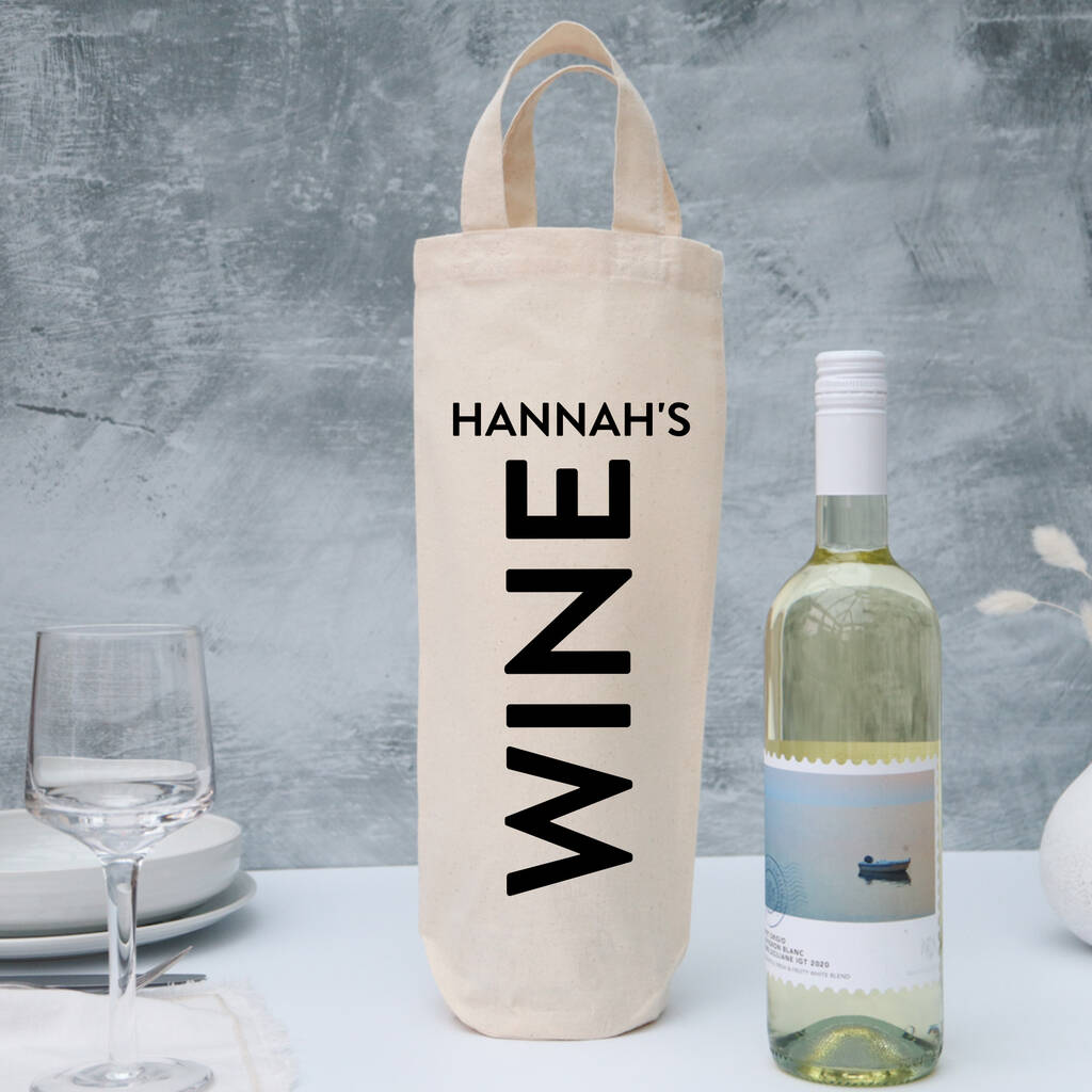 Personalised Wine Bottle Gift Bag, 1 of 5
