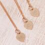 Rose Gold Handwriting Mini Heart Necklace, thumbnail 1 of 5