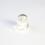 Adjustable White Onyx Gemstone Ring Set In Silver, thumbnail 5 of 7