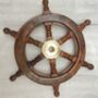 Handcrafted Decorative Wooden Ship Wheel, thumbnail 1 of 3