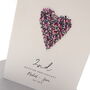 2nd Cotton Heart Personalised Anniversary Card, thumbnail 2 of 5