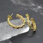 Labradorite Hoop Earrings: Silver Or Gold, thumbnail 11 of 12