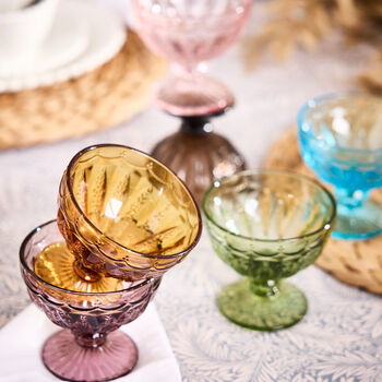 Set Of Six Roselle Footed Bowls, 3 of 5