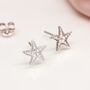 Sterling Silver Starfish Stud Earrings, thumbnail 4 of 11