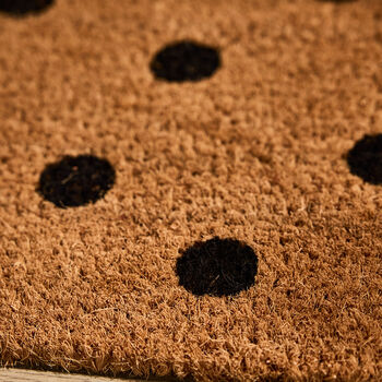 Polka Dot Natural Coir Doormat, 3 of 4