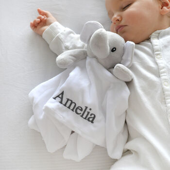 Personalised White Elephant Comforter With Satin Ears, 3 of 5