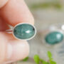 Natural Five.8ct Emerald Cufflinks In Sterling Silver, thumbnail 2 of 2