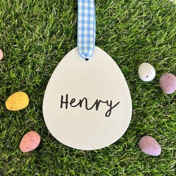 Personalised Easter Hanging Ceramic Egg, 3 of 4
