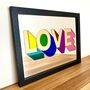 Inlaid Rainbow Mirror Love Sign, thumbnail 1 of 6