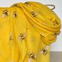 Bees Scarf In Yellow, thumbnail 2 of 3