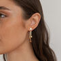 Gold Plated Dangle Star Earrings, thumbnail 2 of 9