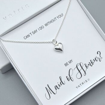 Steling Silver Can`t Say I Do Necklace, 2 of 3