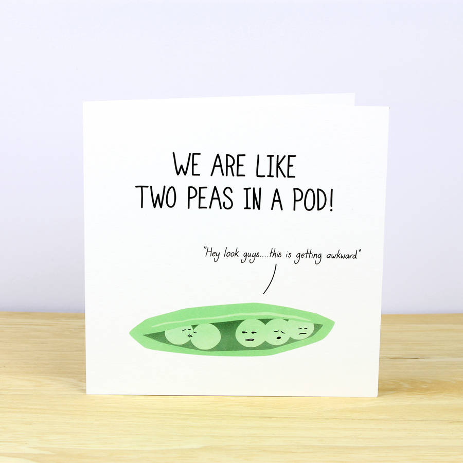 Two Peas In A Pod Valentine's Card