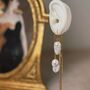 Dainty Baroque Pearl Silver Threader Earrings, thumbnail 2 of 4